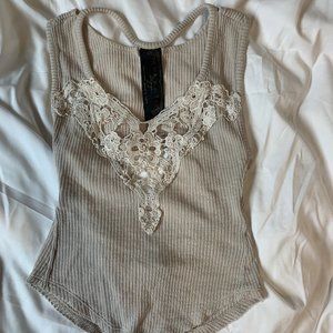 FREE PEOPLE Laced Open-Back Top Size XS